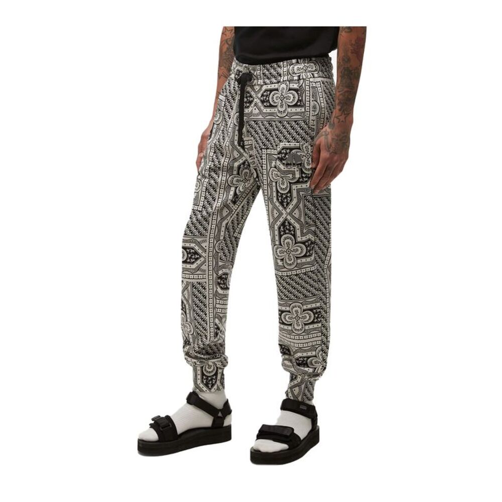 Moose Knuckles Joggers Brooklyn Unisex Adults Willow Grey Bandana Print M13UR768